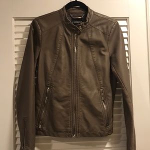 faux leather motorcycle jacket